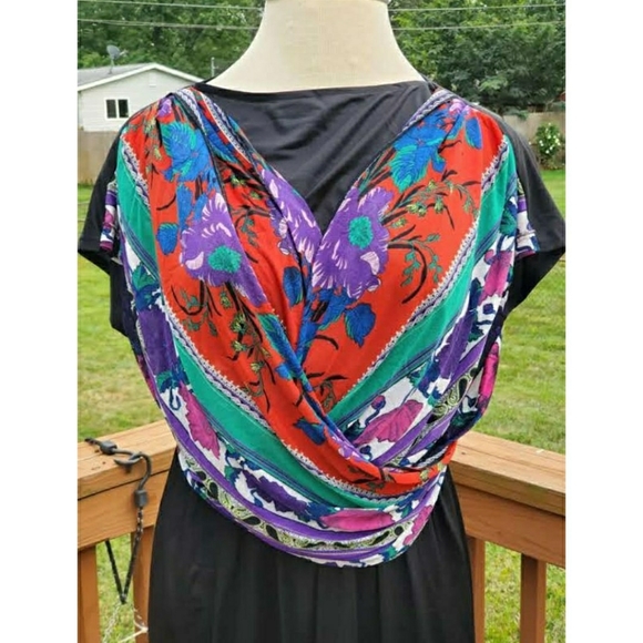 💥BLACK FRIDAY BOGO FREE EVERYTHING 💥Silky Scarf Print Disco Wrap Dress - Picture 2 of 5